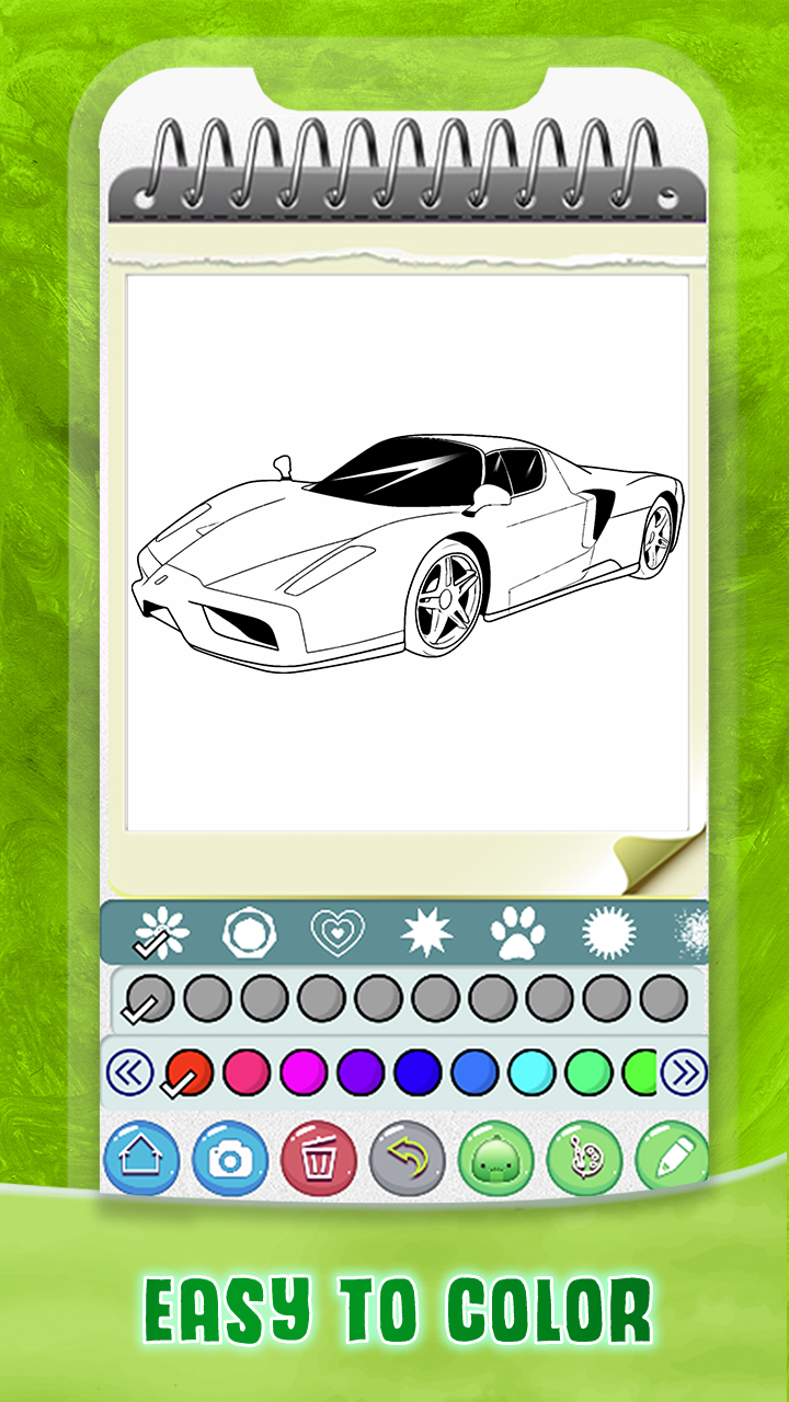 Car Coloring Pages: Enjoy Super Cars Coloring Book:Amazon.in:Appstore ...