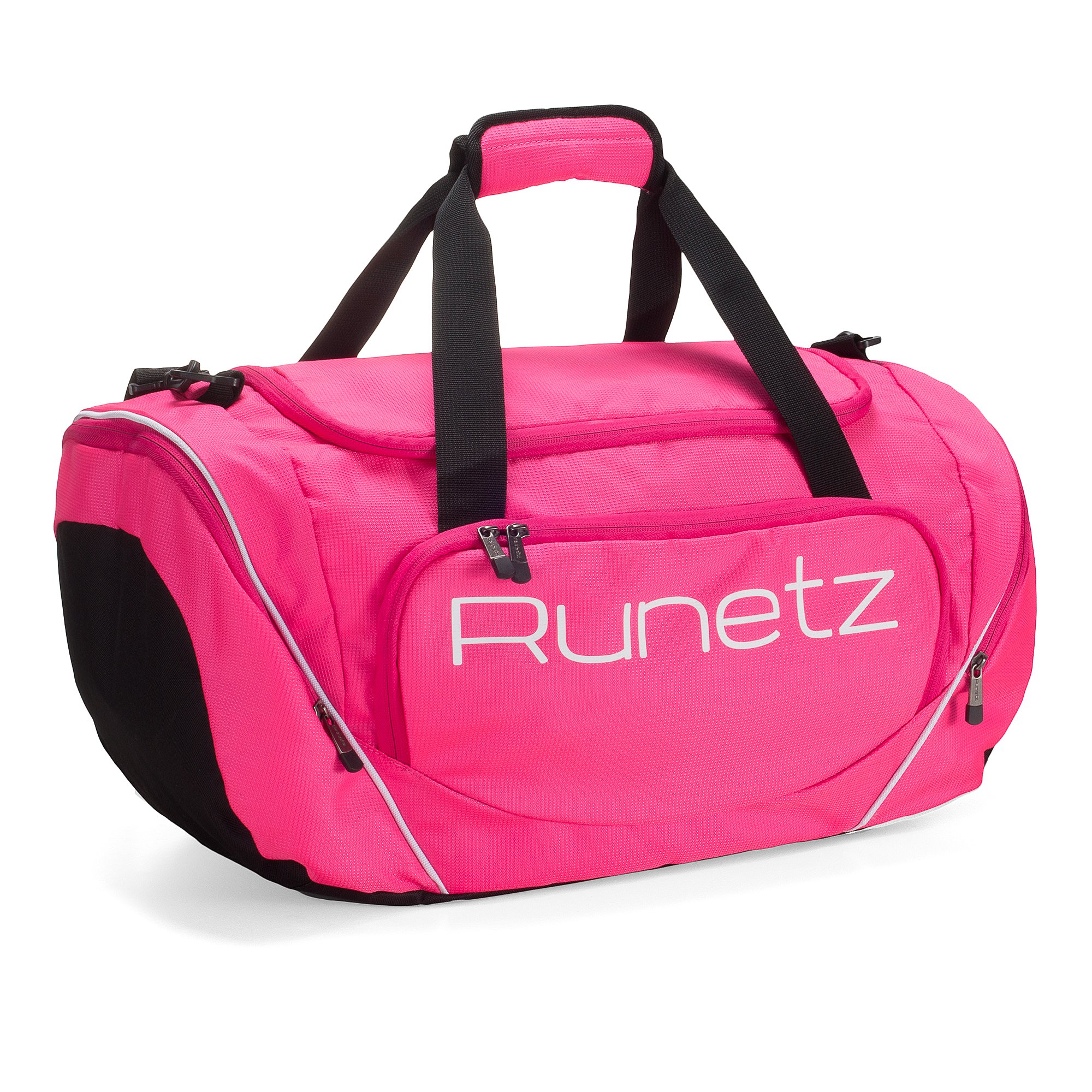 Runetz - HOT PINK Gym Bag Athletic Sport Shoulder Bag for Men & Women Duffel 20-inch Large - Pink