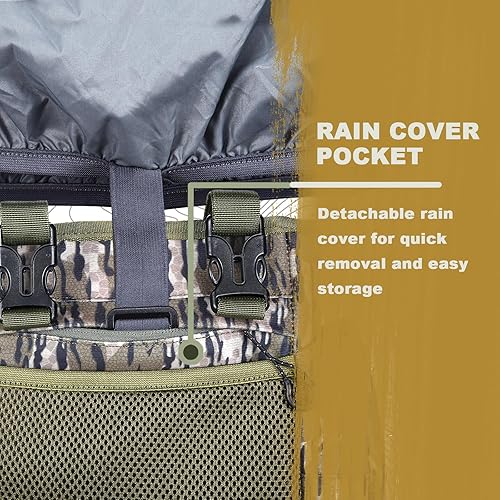 Miniatura 4 de skiguard Arnés bino con bolsa de telémetro y cubierta de lluvia, arnés binocular ligero, arnés ajustable para binoculares, bolsas de chaleco