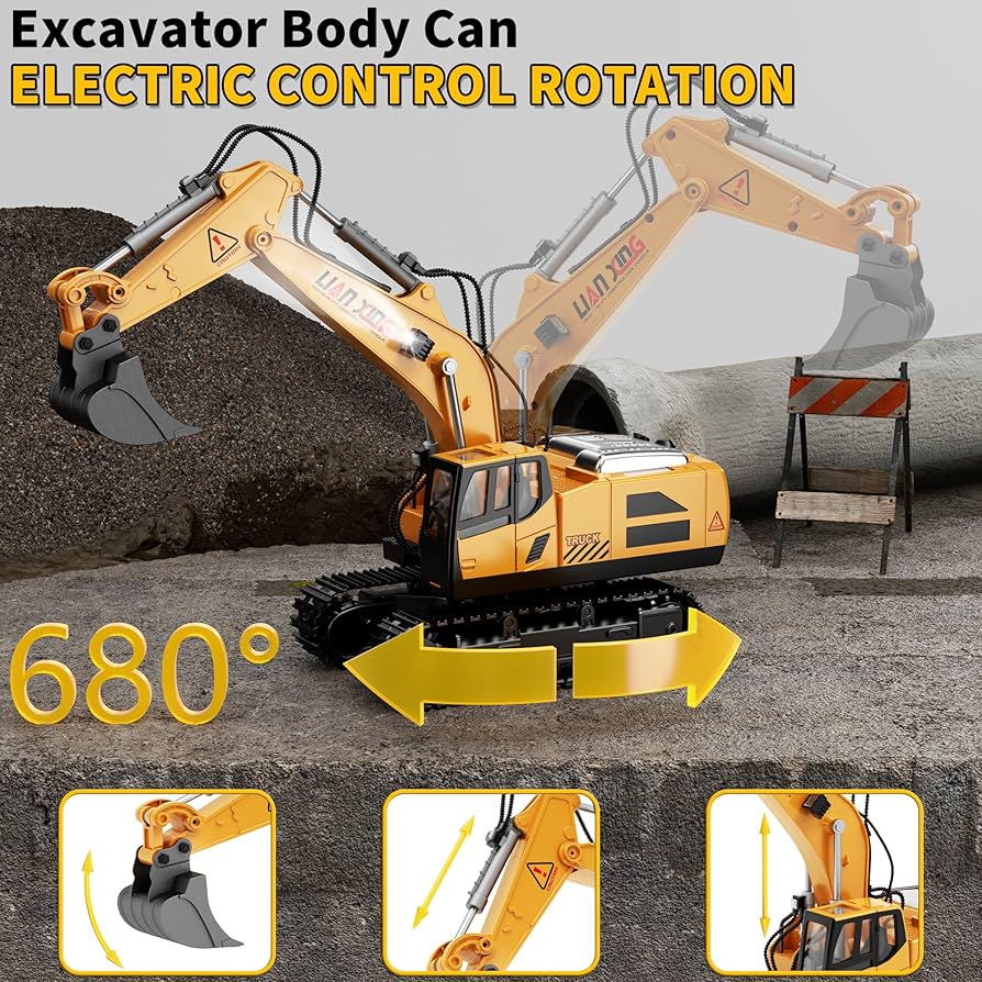 Amazon.com: 28°C Remote Control Excavator, 12 Channel RC