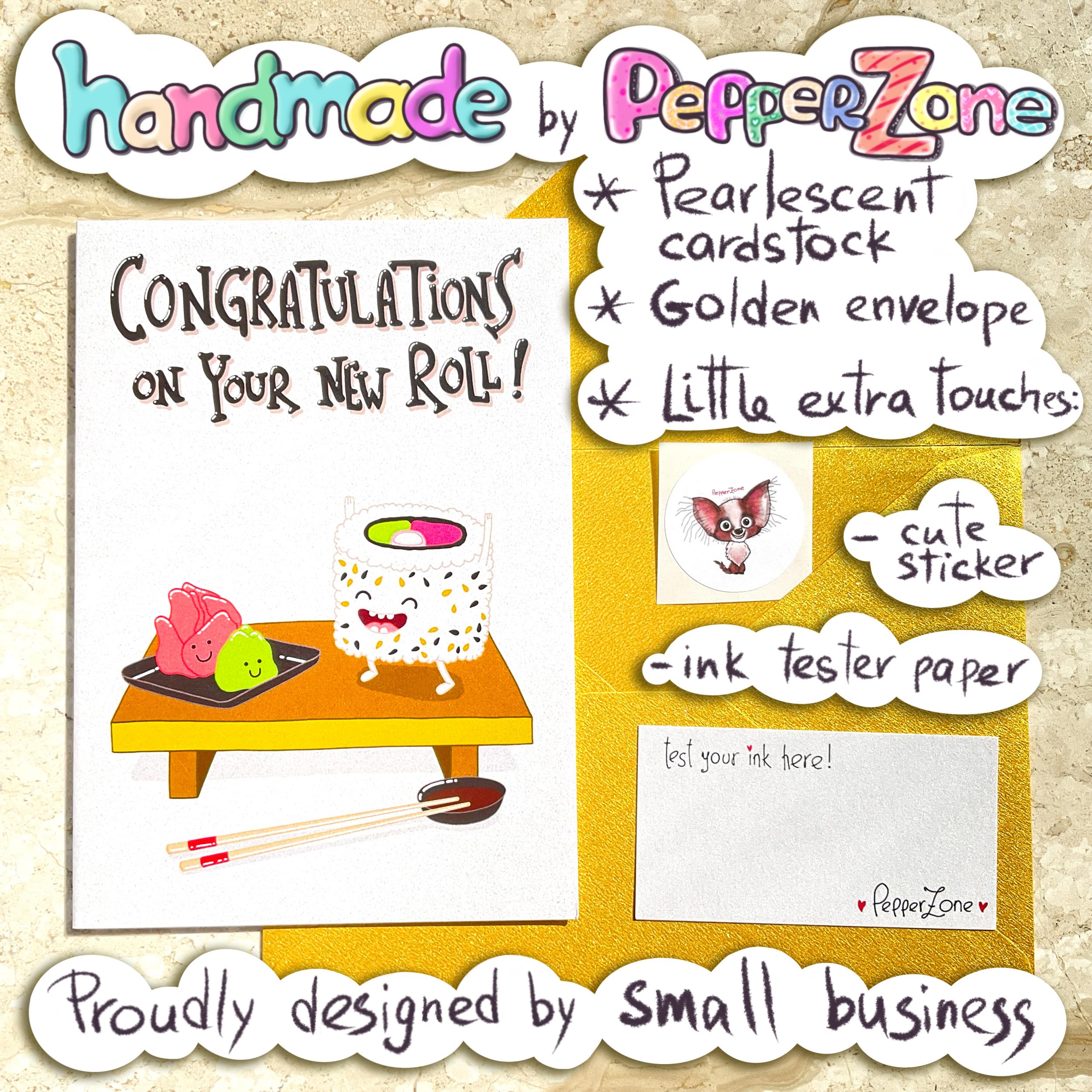 Amazon.com: PepperZone Congratulations on Your New Roll Card, Cute