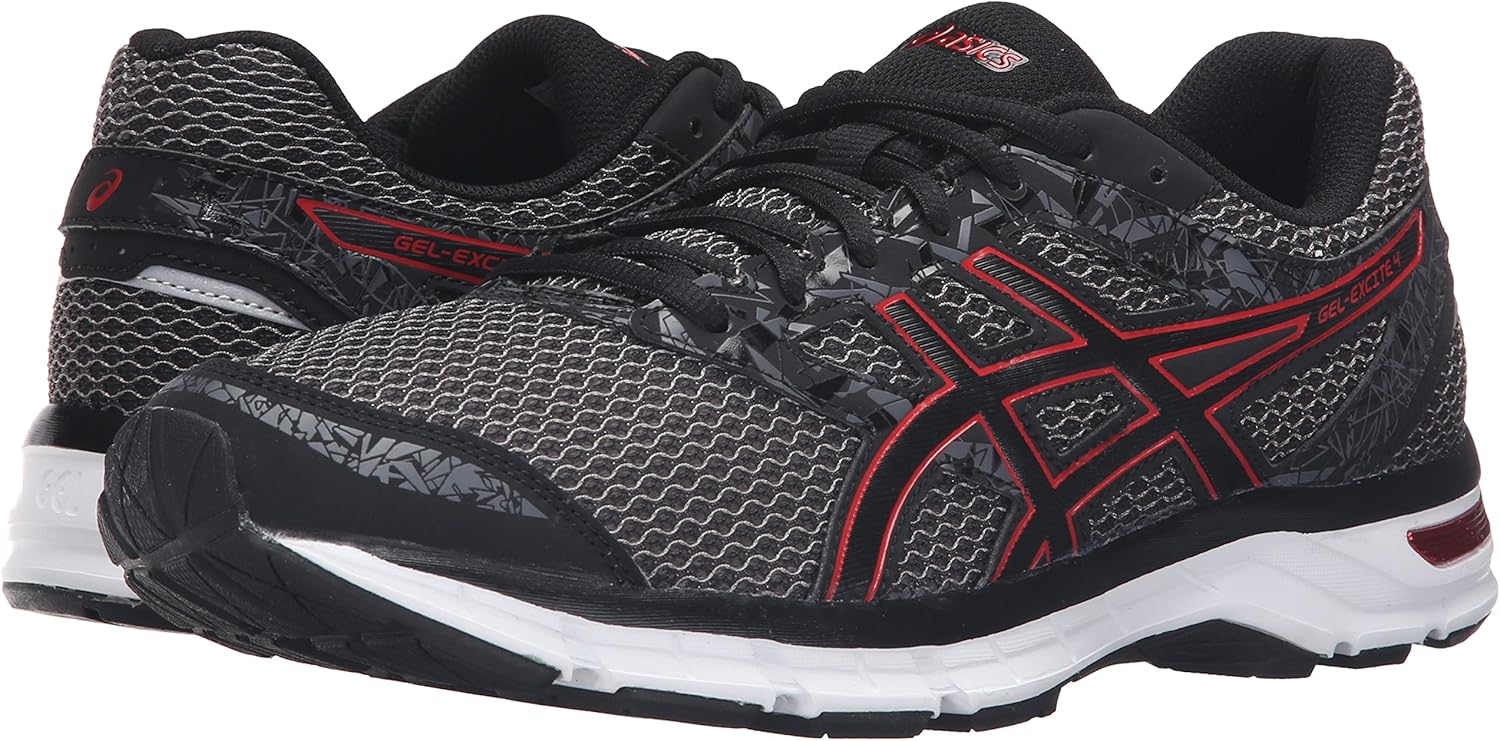 ASICS Men's Gel-Excite 4 Running Shoe 8 Black/True Red/Carbon