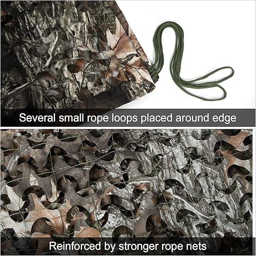 Vista 113 de LOOGU - Red de camuflaje militar para caza y acampada, 6.5 x 10 pies, 6.5 x 26 pies, 10 x 10 pies, 10 x 13 pies, 10 x 16.5 pies, 13 x 16.5 pies