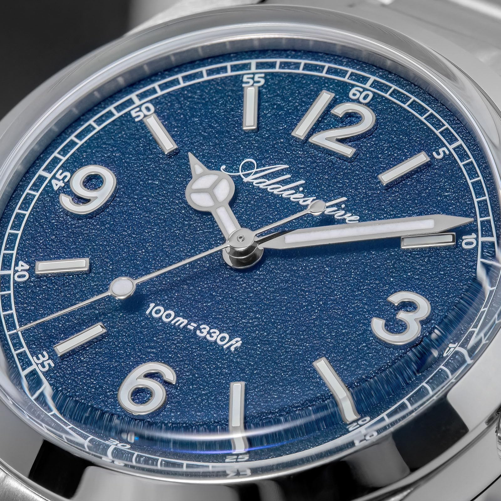 ADDIESDIVE Orologio da polso da uomo, 36 mm, al quarzo, con vetro a bolle luminoso fino a 100 m, impermeabile, minimalista, unisex