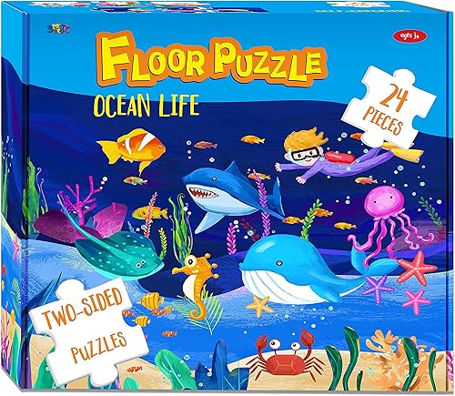 Miniatura 5 de Rompecabezas de suelo de doble cara 24 temas Ocean Sea Life World y Alphabet Train para preescolar 180 x 240in