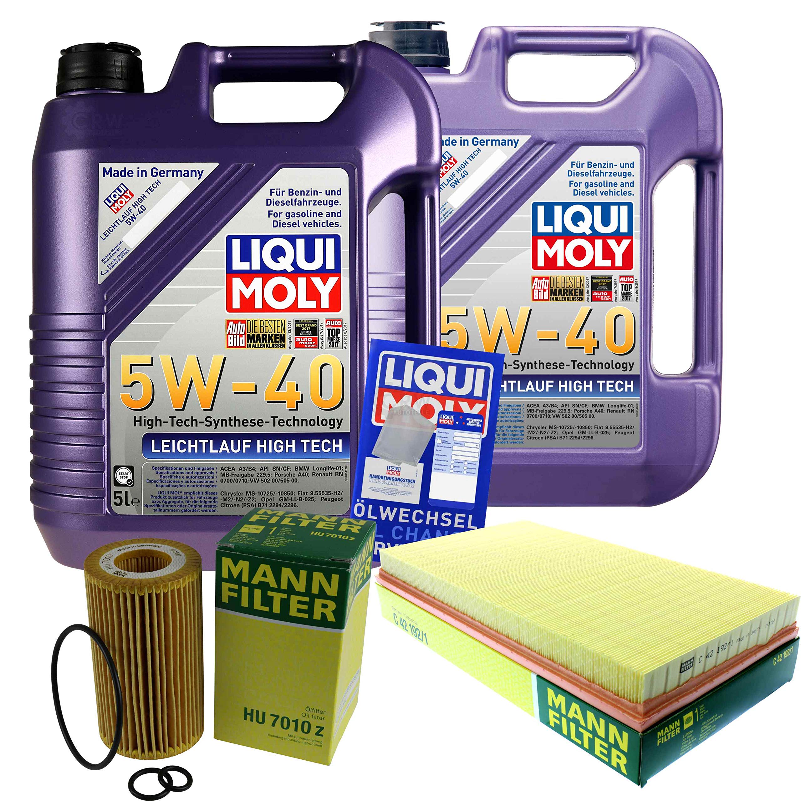 Kit d'inspection 10 l LM LL High Tech 5W-40 + filtre à air MANN