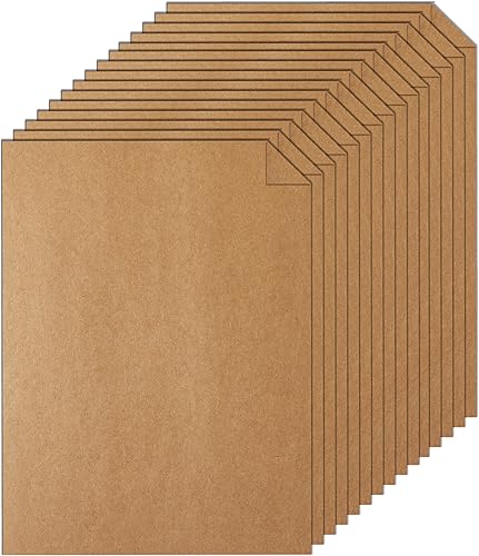 Silunkia Cartulina marrón de papel kraft de 8.5 x 11 pulgadas con 28 hojas, papel grueso, adecuado para crear tarjetas de felicitación de estilo