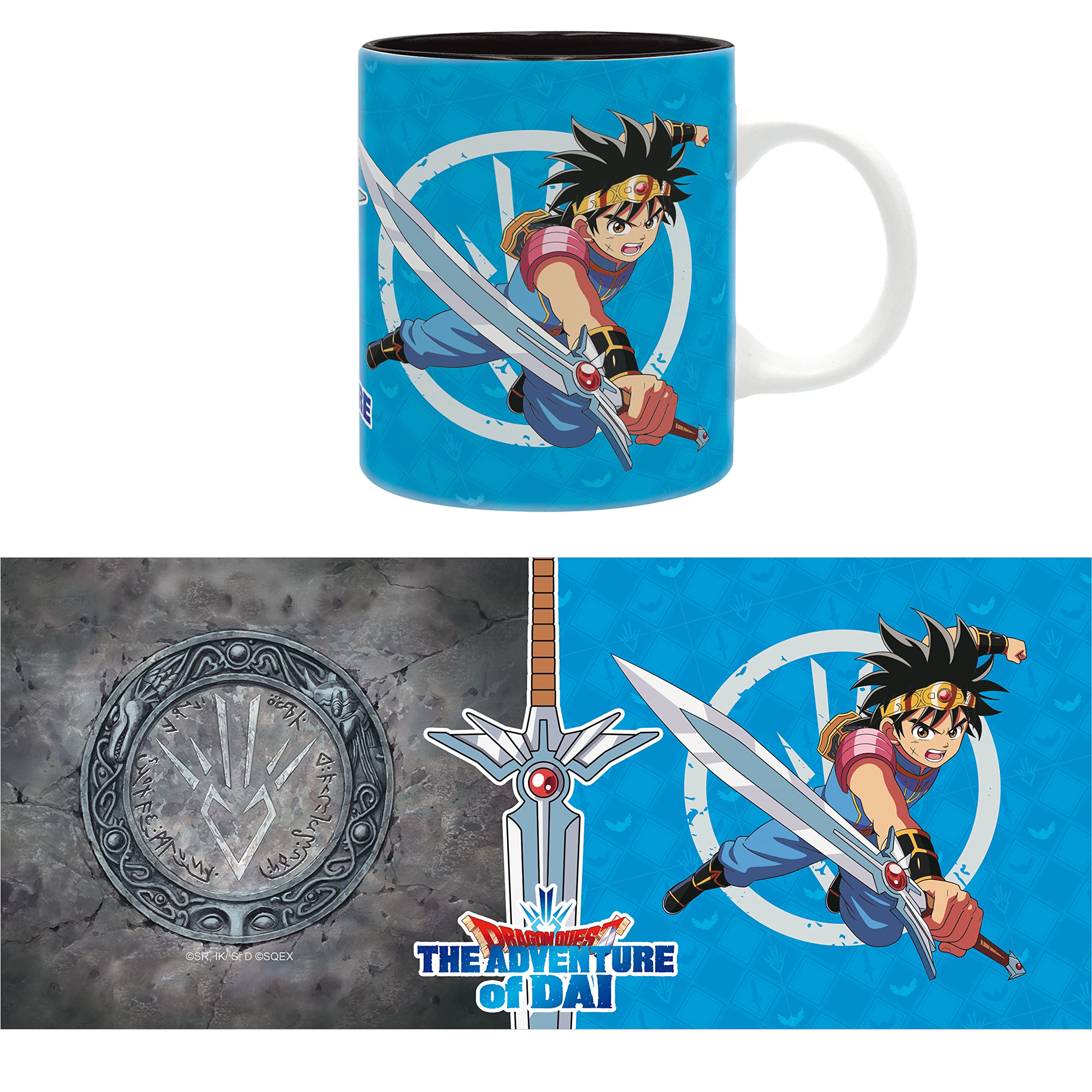 Tazza Dragon Quest The Adventure Of Dai - Ufficiale ABYstyle Con Emblema E Dai - 320 Ml