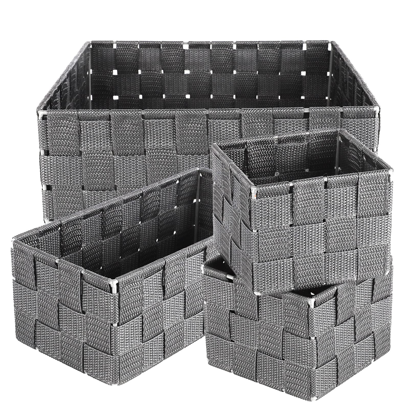 Buy Awekris Woven Storage Basket [4Pack] Small Storage Bins Box for