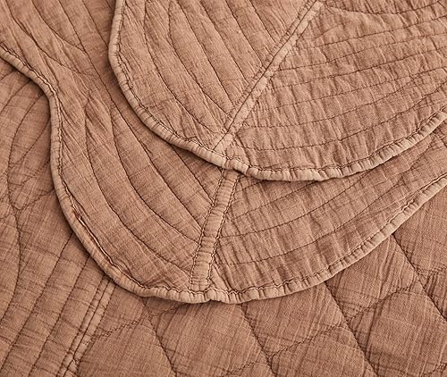 Miniatura 8 de HZ & HY Colcha de tamaño Queen de gran tamaño, aspecto rústico Shabby Chic - Lavado con enzimas, ultrasuave y ligera, reversible, algodónpoliéster,