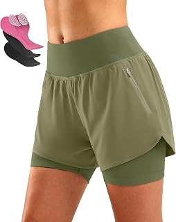 Bikewa Women's 4D Padded Mountain Bike Shorts with Zipper Pockets - Breathable Cycling Shorts for Trails