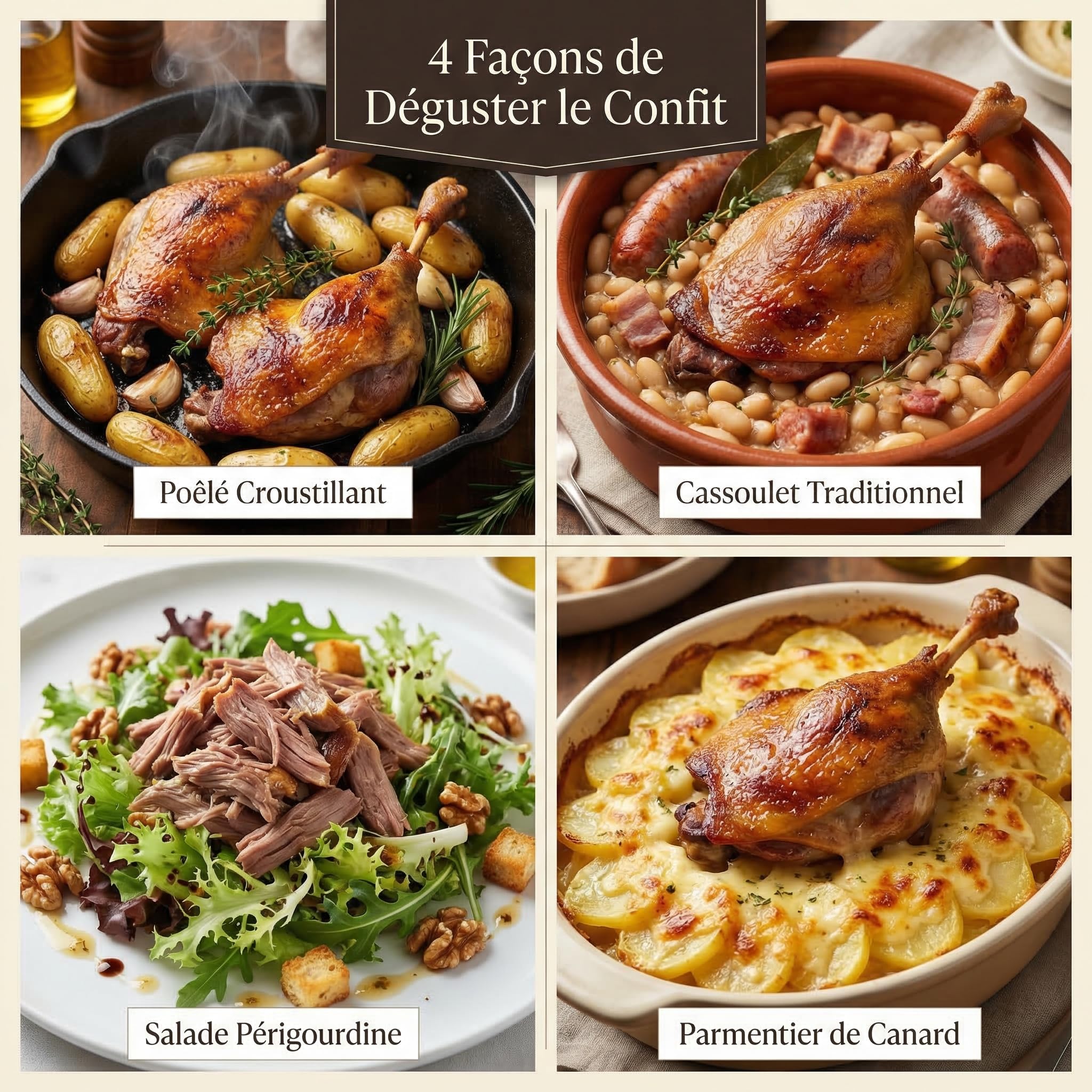 Confit de canard du Périgord 4 cuisses 1350g