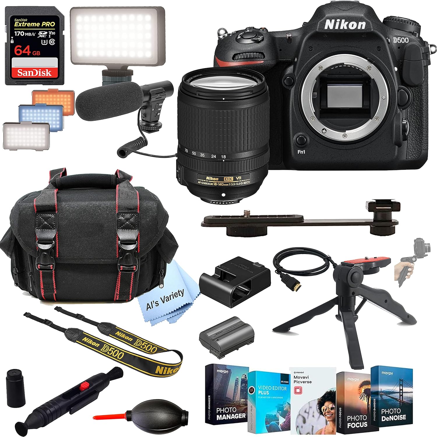 Nikon D500 DSLR Camera Kit with 18140mm VR Lens Built