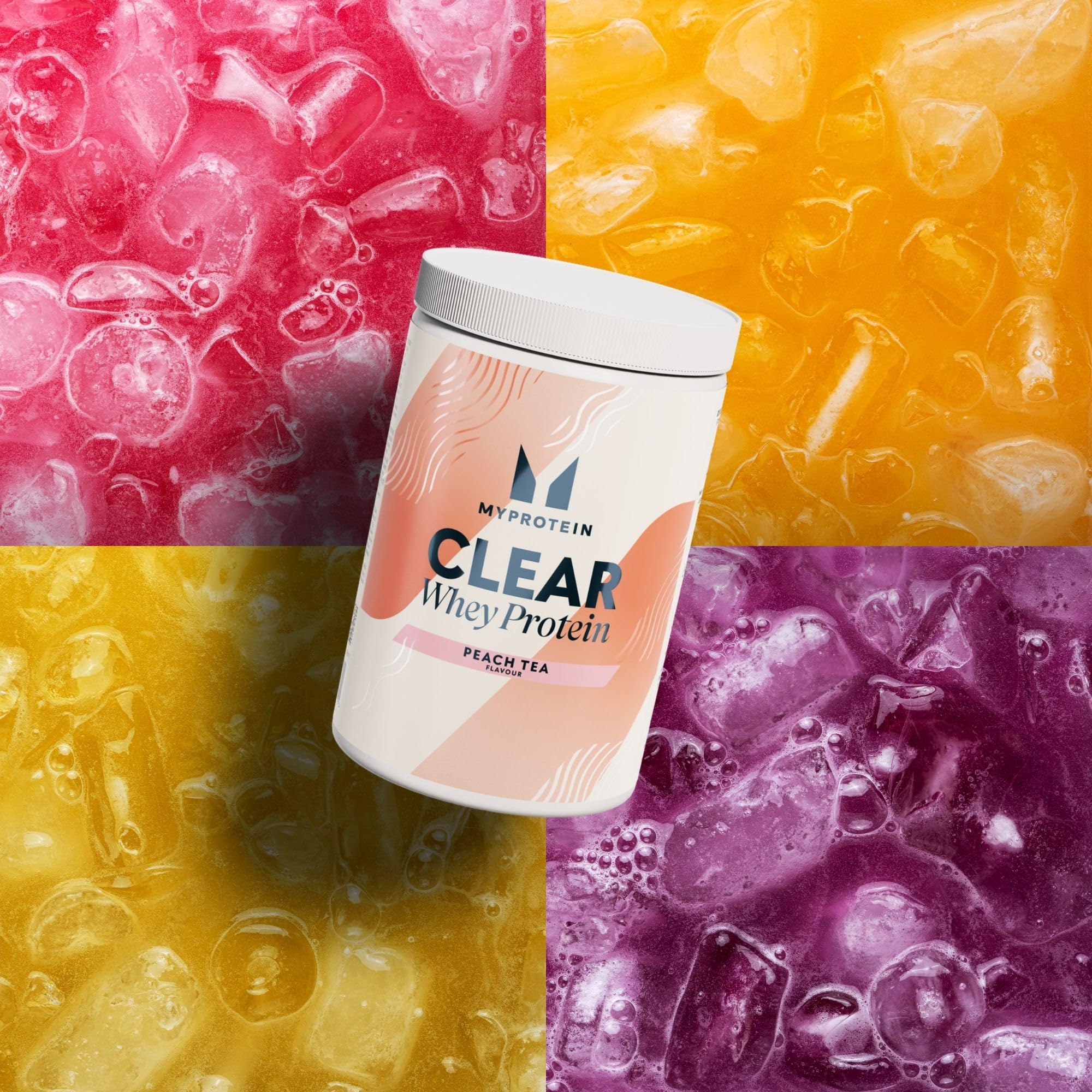 Myprotein Clear Whey Protein | Tè alla pesca | 20 g di proteine | Basso contenuto di zuccheri | 4,5 g di BCAA | Solo 85 kcal | Bevanda proteica rinfrescante per la crescita e il recupero muscolare