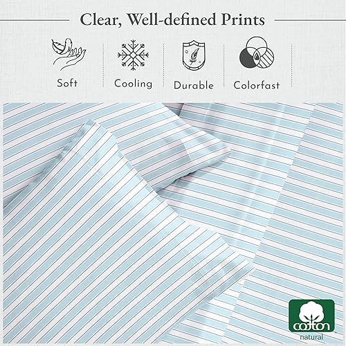 Vista 96 de Juego de sábanas de 400 hilos y 6 piezas, tamaño King, con 4 fundas de almohada, ropa de cama de 100 % algodón con tejido satinado, color azul 12