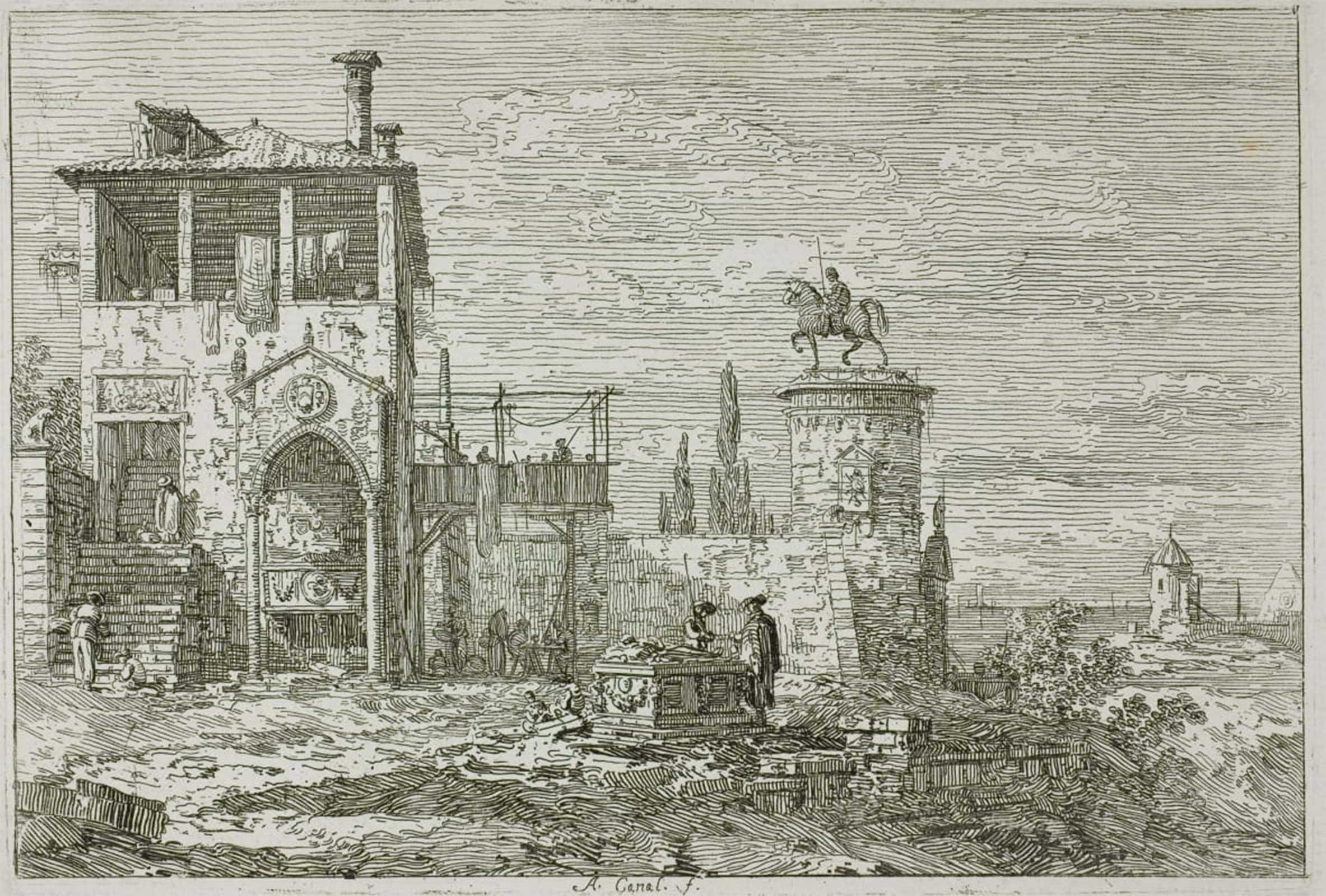 Affiches et Impressions du monument équestre de Canaletto salon