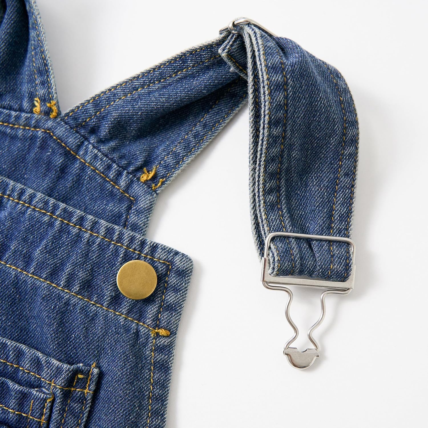 Miipat Toddler Girls Overalls Denim Bib Jumpsuit Little Kids Baggy Jeans Overalls with Side Pockets 2-7 Years