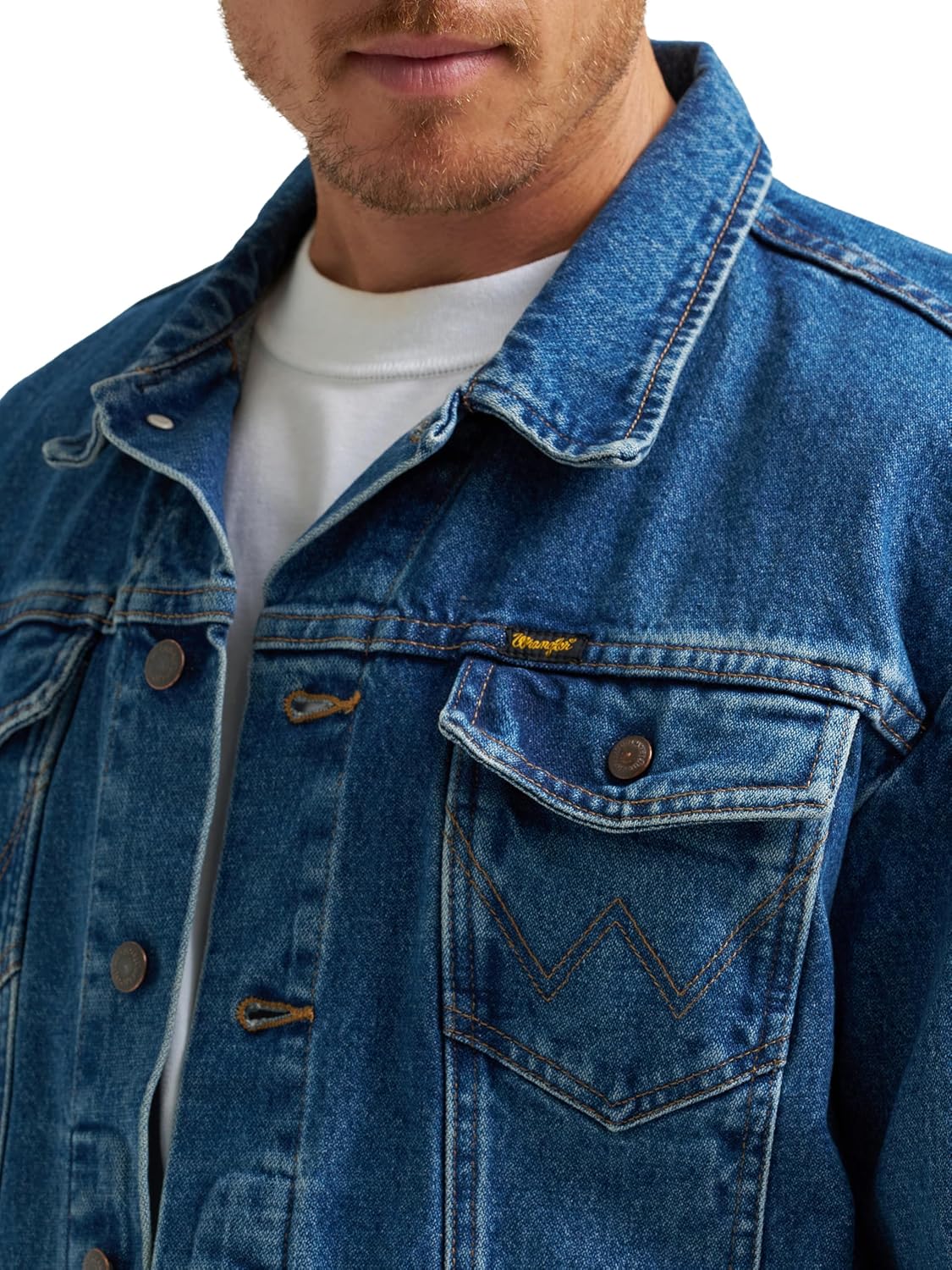 Wrangler mens Cowboy Cut Western Unlined Denim Jacket - Image 3