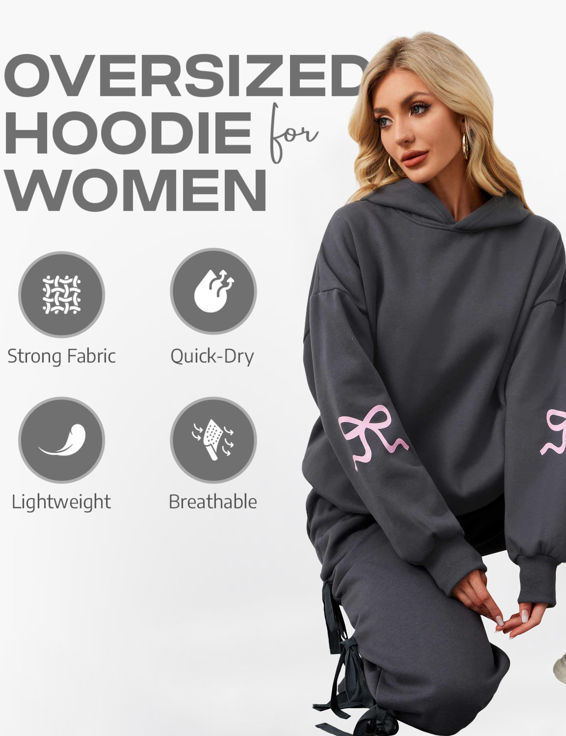 womenhoodロゴスウェット Aletta vita プルオーバー スウェット ロゴ ボートネック 大人 綿