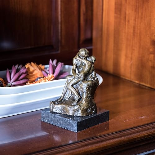 Miniatura 2 de Toperkin El beso estatuas de bronce esculturas decoración para el hogar Rodin Metal Figurines TPE-186