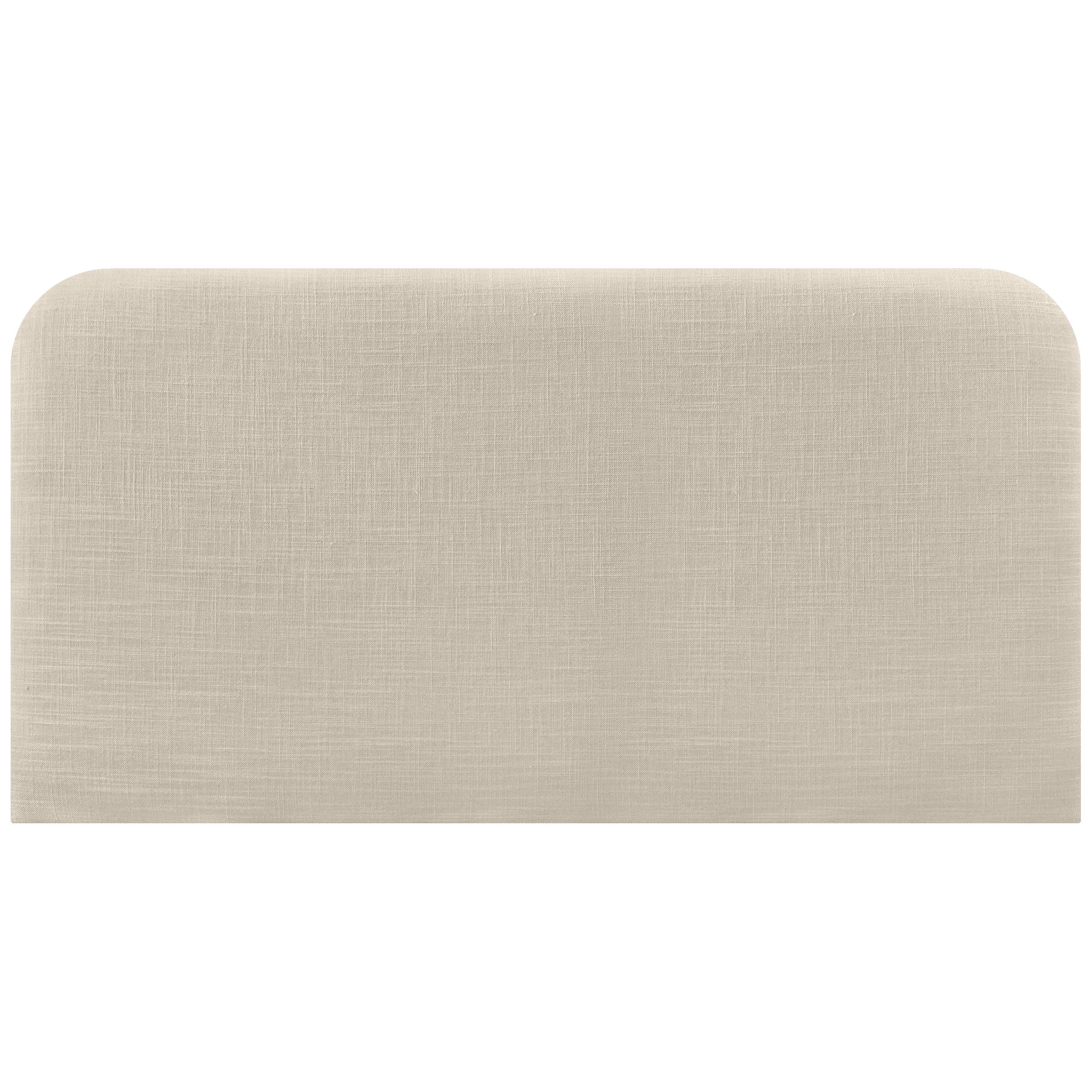 DHOME Cabecero Tapizado Liso Curvo Lino 70cm Altura para Pared Acústicos Cabeceros Absorbentes Cabezal Cama Dormitorio (Beige, 150cm)