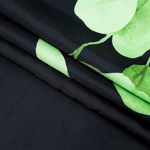 Miniatura 4 de EOBTAIN Cortina de ducha de hojas verdes para baño, cortina de ducha con hojas de eucalipto en acuarela negra con 10 ganchos, juego de cortinas de