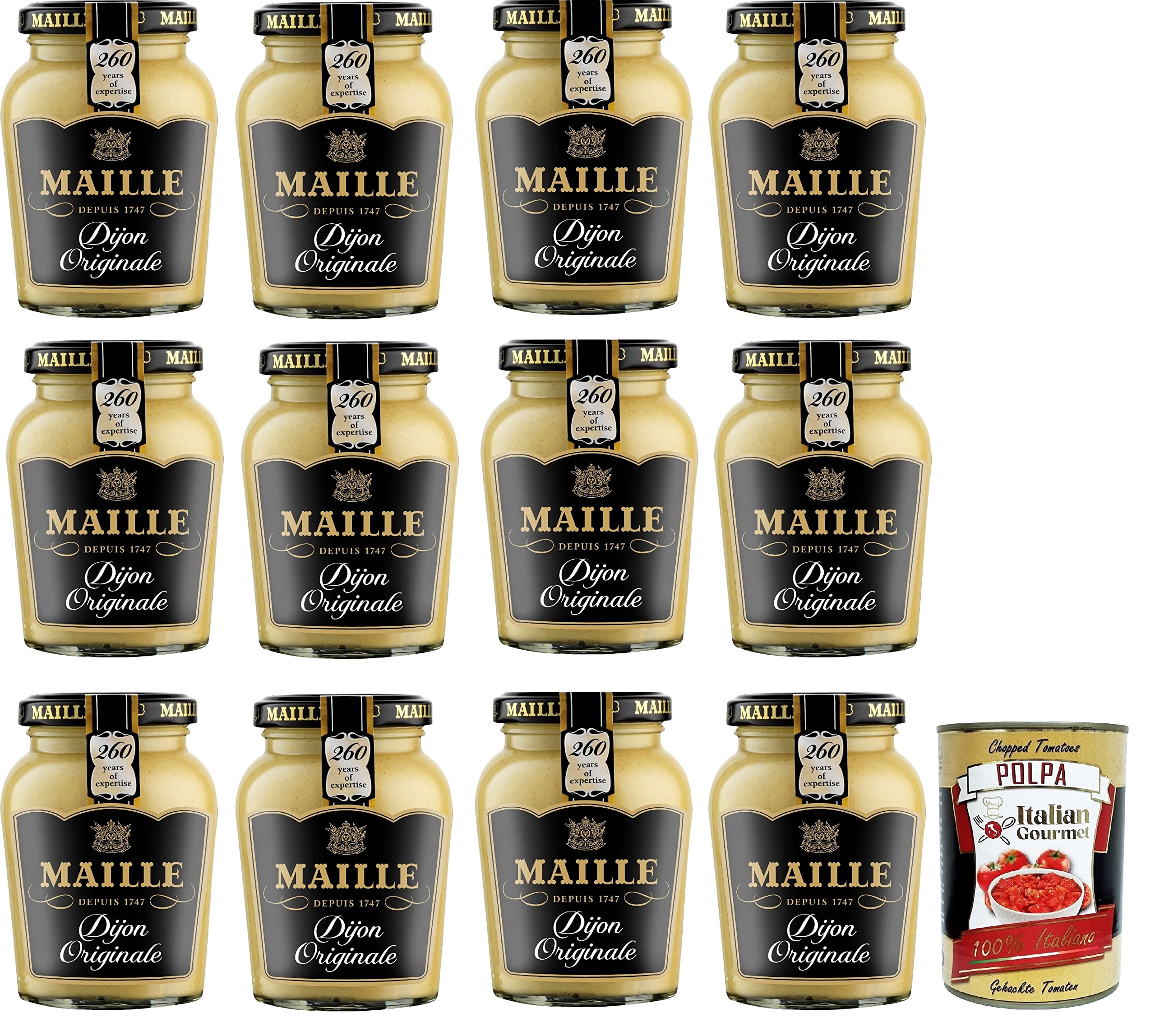Moutarde Dijon Original, lot de 12 (12 x 215 g)