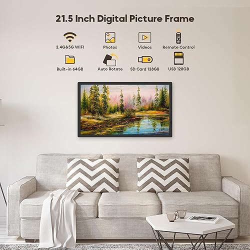 Miniatura 23 de Uhale - Marco de fotos digital de 10.1 pulgadas con tarjeta SD de almacenamiento de 32 GB, marcos de fotos electrónicos con pantalla táctil IPS HD