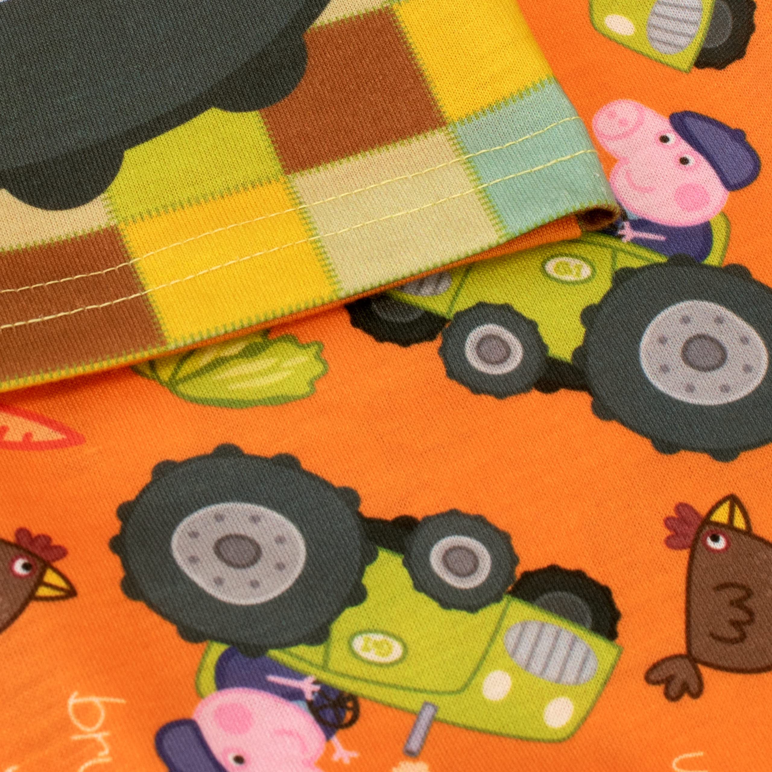 Peppa Pig Ragazzi George Pig Pigiama Fattoria Trattore Set di Pigiama a Maniche Lunghe per Bambini 6-7 Anni Arancione
