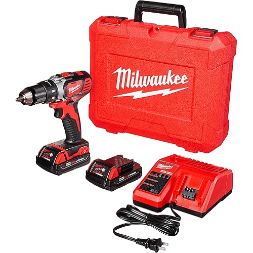 Milwaukee 2606-22CT M18 Cordless Drill/Driver Kit, 18 V, Red