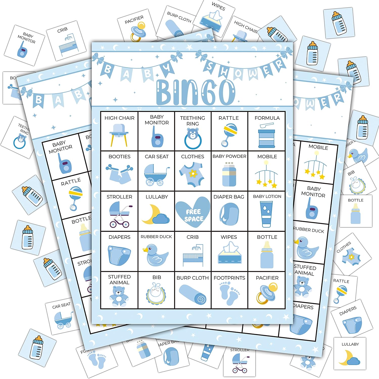 Baby Shower Bingo, Bingo Game for 24 Players (A04)