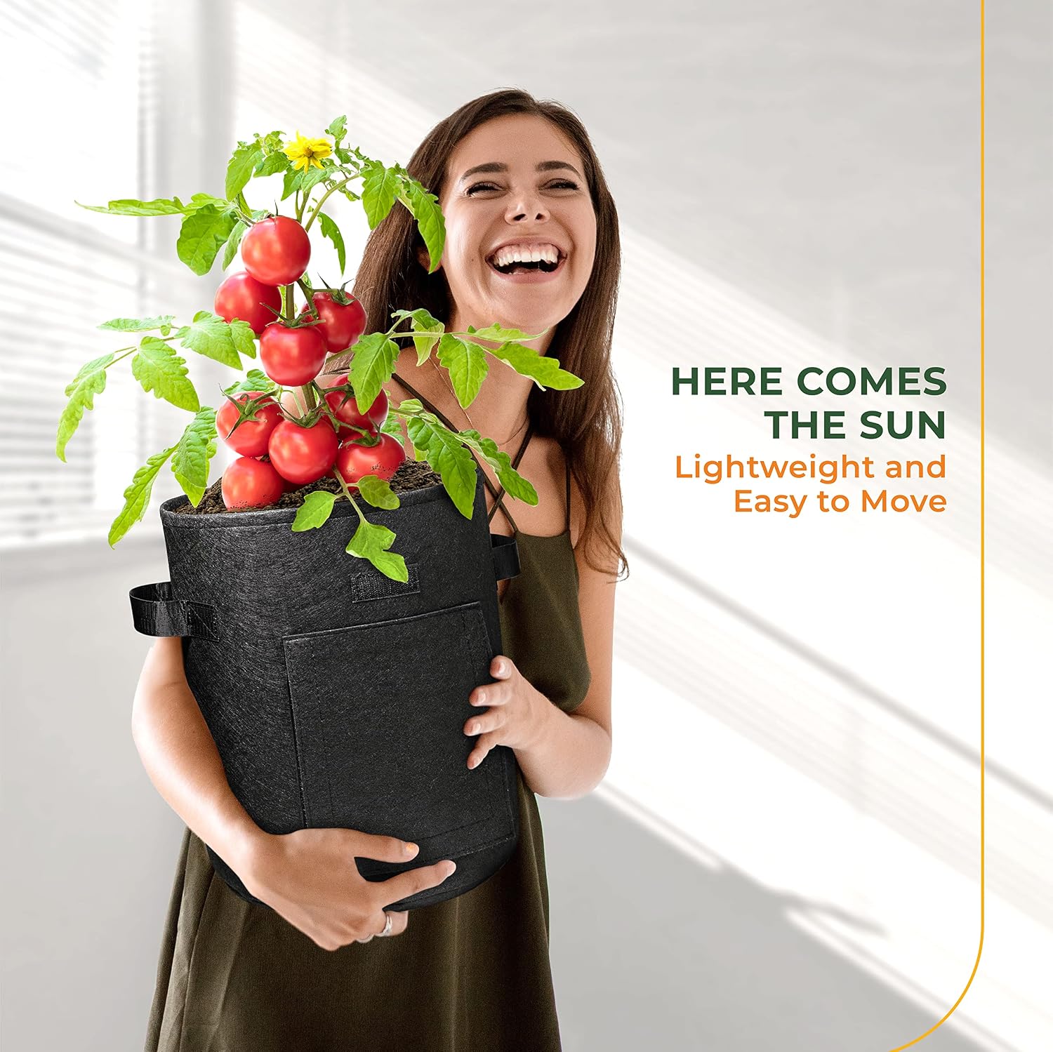 La Main Verte Potato Growing Containers, [5 Pack] 10 Gallon Potato Bags for Growing Potatoes, Non Woven Potato Pots for Growing Potatoes with [Bonus] Garden Gloves for Tomato, Vegetable and Fruits