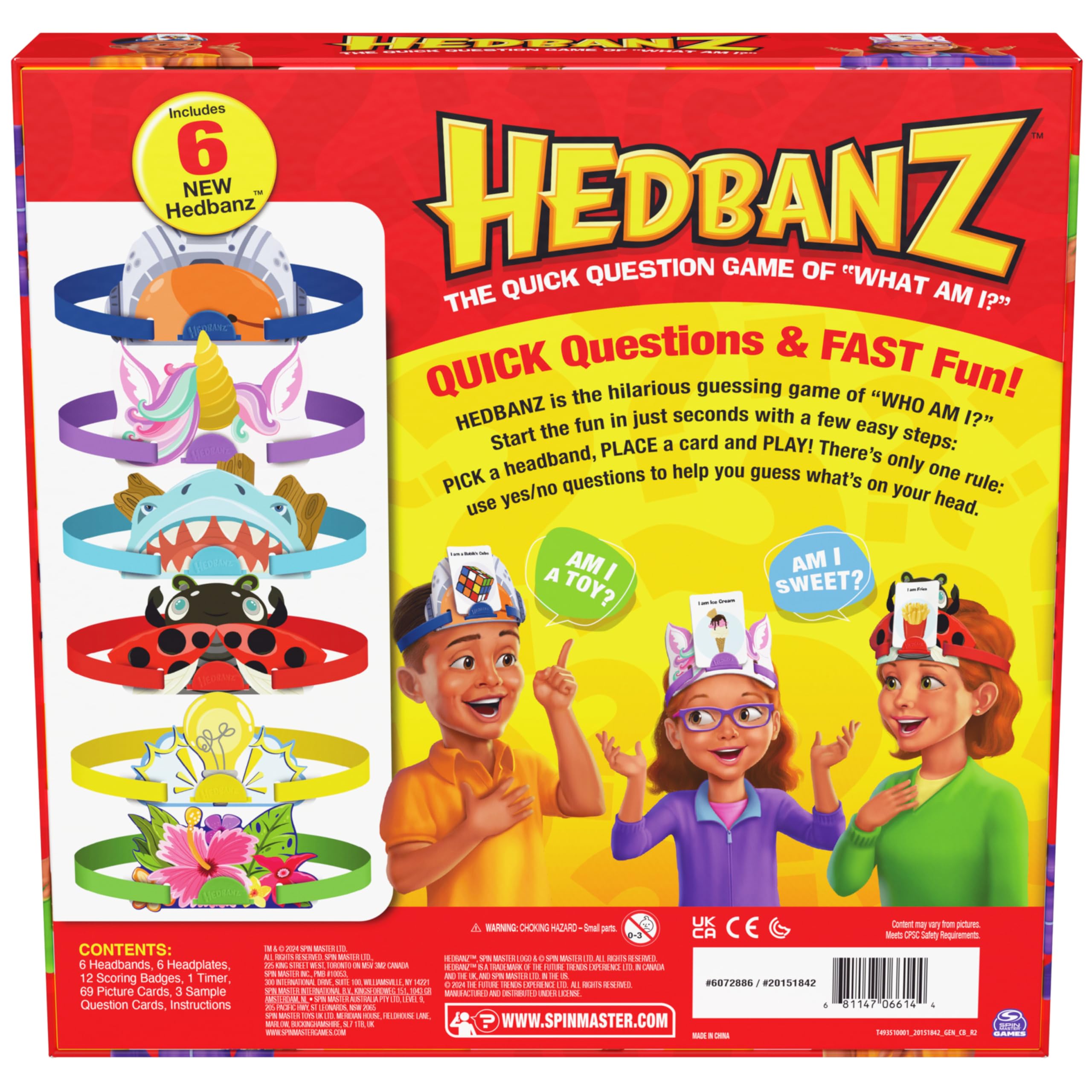 Spin Master Games, Hedbanz 3rd Edition with New Cards & Headbands