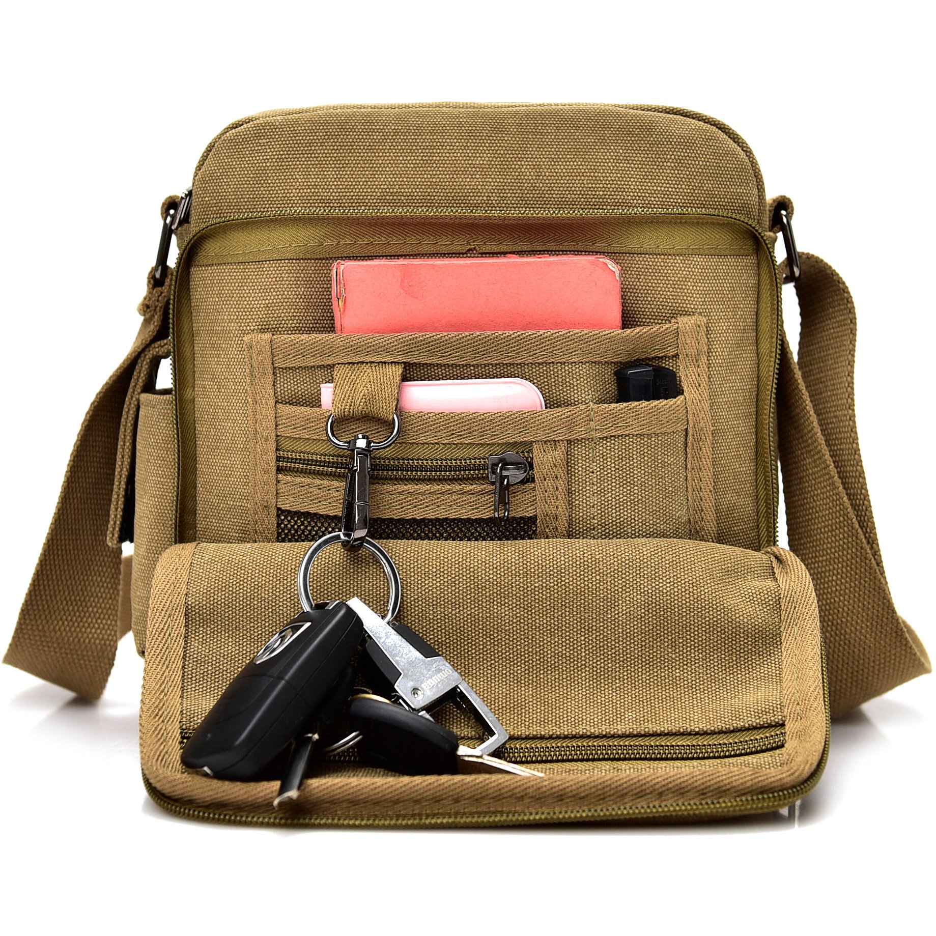 Bolso Bandolera Hombre Pequeñas Bolsos de Tela Vintage Messenger Bag para Colegio Bolsa de Lona Universidad Libro Bolsos Originales Bolsas de Viaje Sport Bag