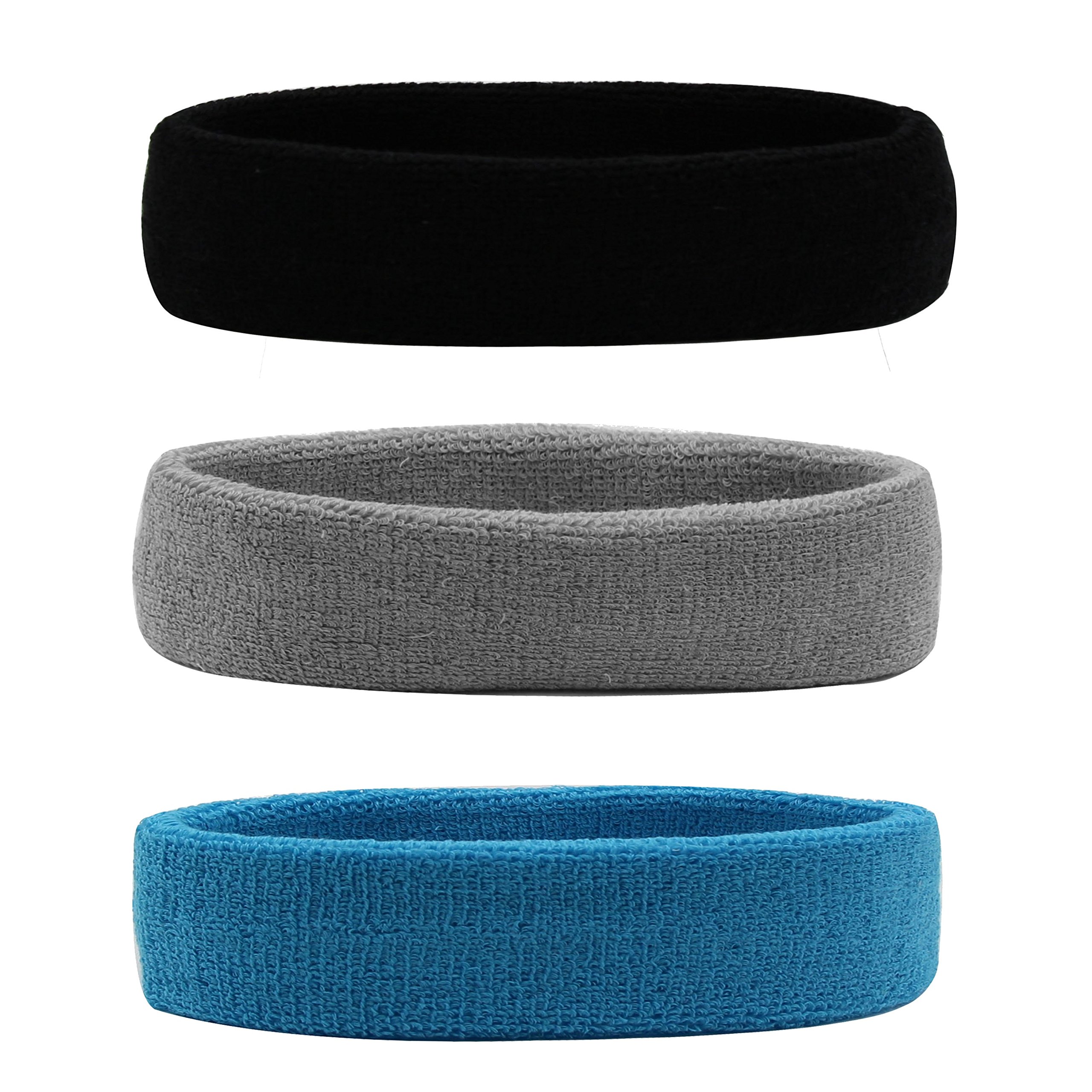 HANERDUN Fascia Sportiva Capelli Fasce Sport Elastiche Antiscivolo Fasce Antisudore per Uomini Donna Head Band Jogging Running Calcio Allenarsi Yoga Ideale per Sport