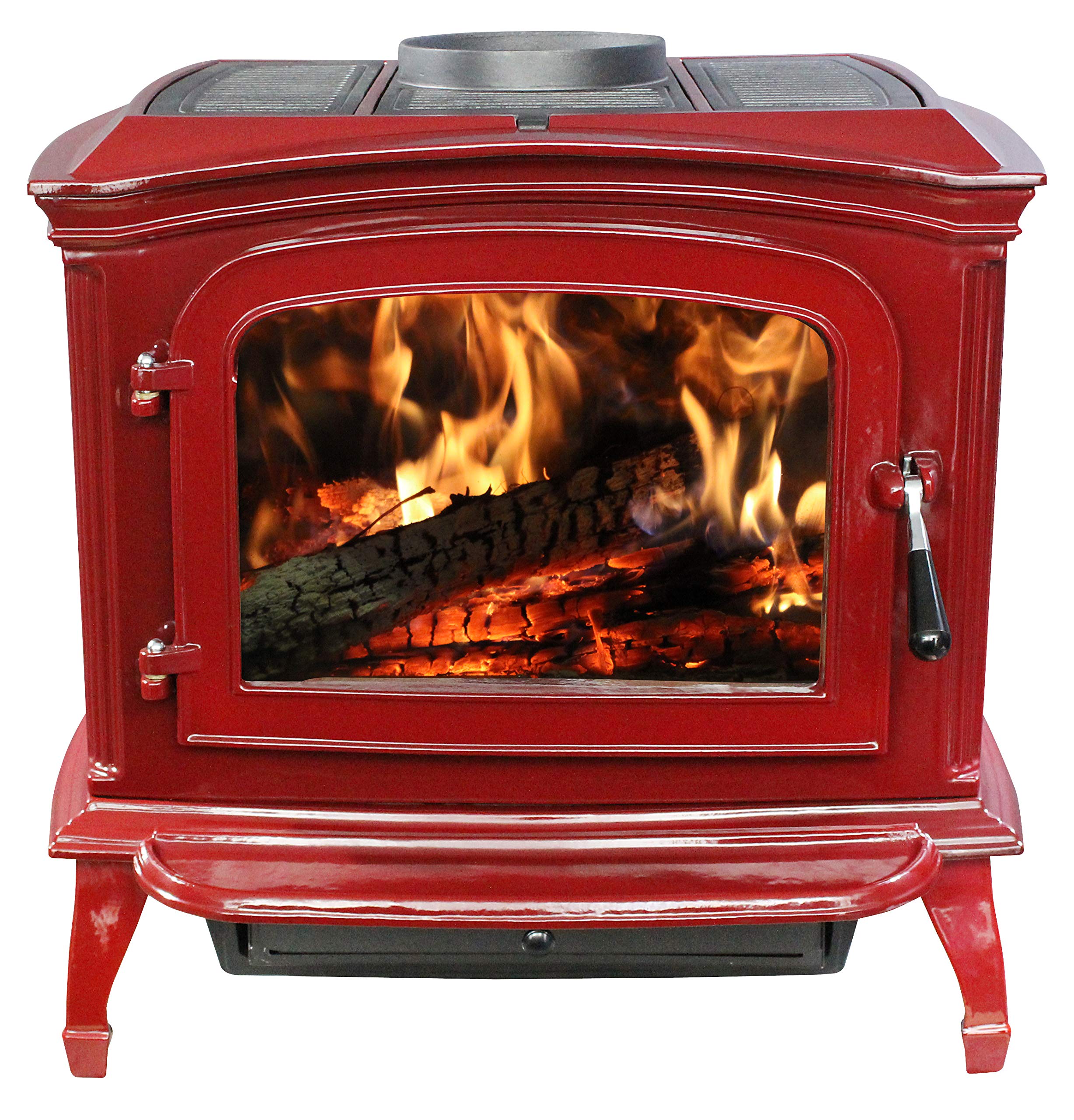 Ashley Hearth Products Ashle Red Enameled Porcelain Cast Iron Wood Stove:  Buy Online at Best Price in UAE - Amazon.ae