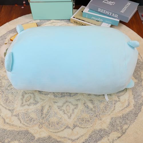 Miniatura 5 de TemBe Bonita almohada de peluche de elefante grande de 23.6 pulgadas, muy suave, juguete para abrazar, regalos para ropa de cama, almohada linda