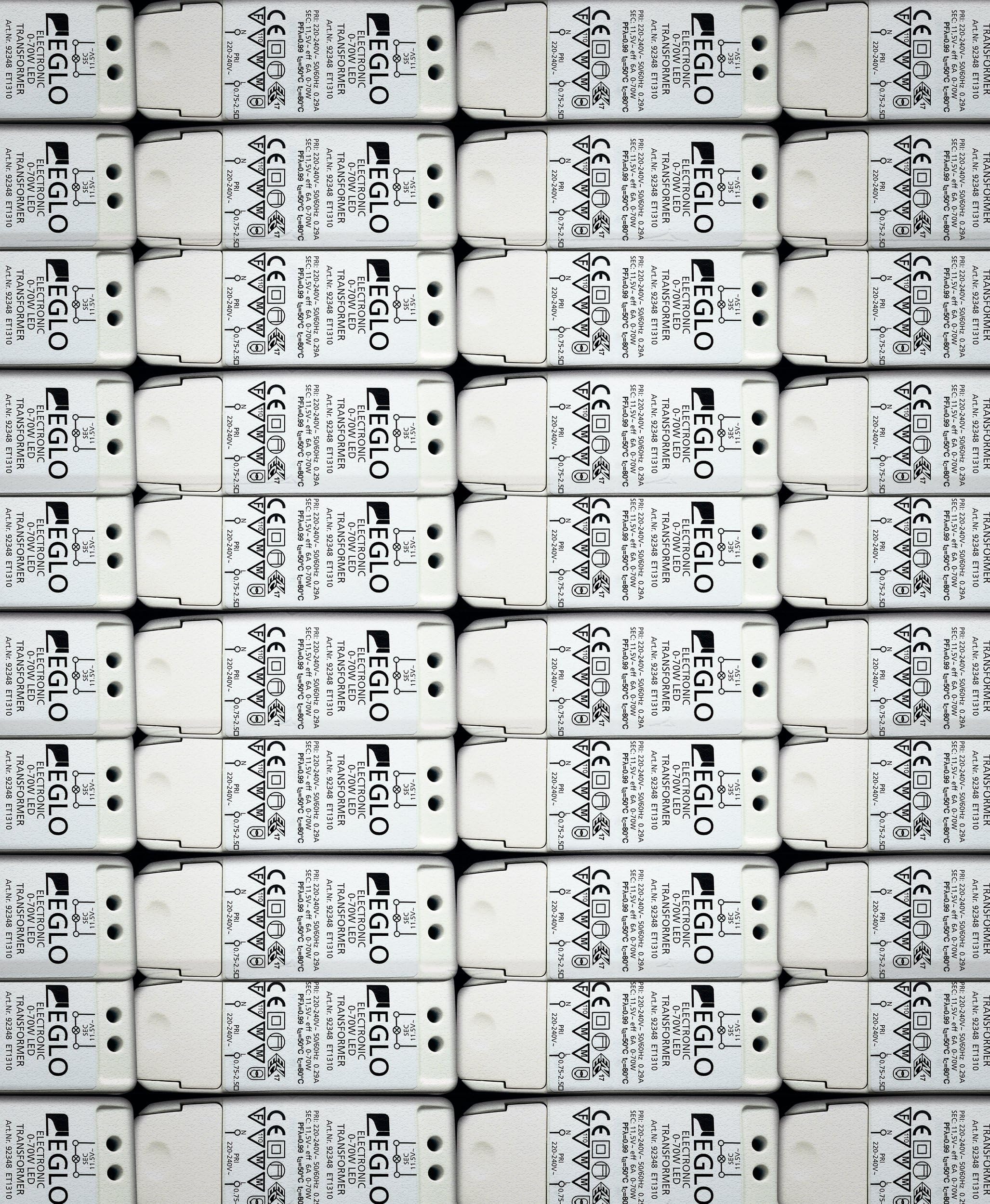 EGLO Transformator, Halogen-LED-Trafo, LED-Transformator: 0-40 Watt | Halogen: 0-70 Watt, dimmbarer Treiber