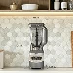 Ninja BL660C Professional Countertop Blender With 1100-Watt Base,72Oz Total Crushing Pitcher and(2)16 Oz Cups For Frozen Drinksand Smoothies,Silver/Gray,1100W,(Canadian Version)Silver/Grey,7.8 Pounds