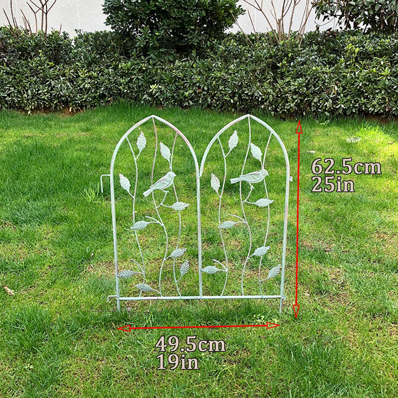 ZYFA Rasenkanten Rankhilfe Gartenzaun Rankgitter Gartenstecker Garten Gartenpfähle Gartenzäune Beetzaun Metall Obelisk Pflanzenstützen für Gartendeko,Deko Für Kletterpflanzen,Rosen,Reben