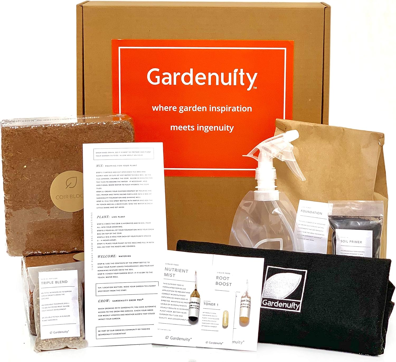 Gardenuity Vegetable Garden Kit Complete Square Foot