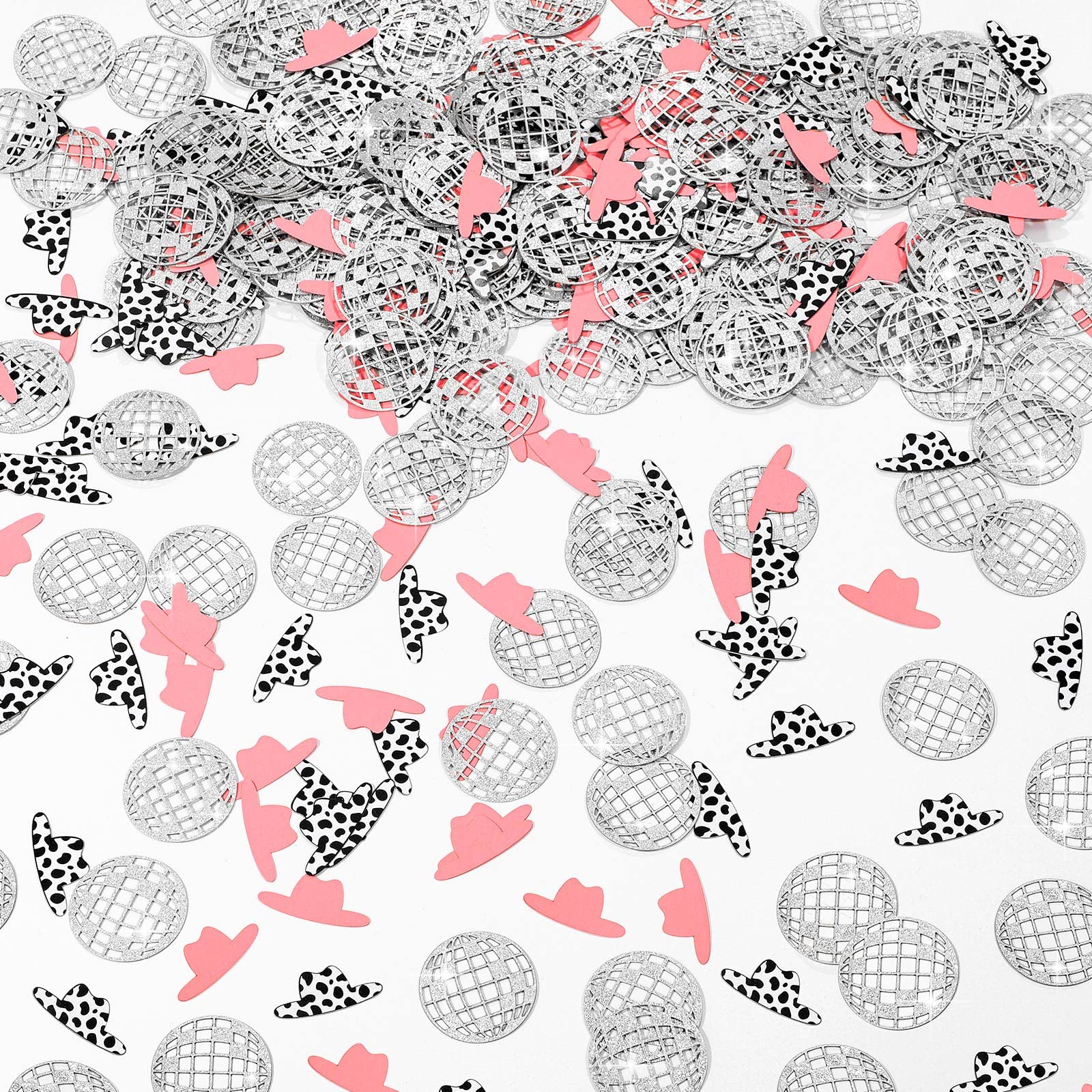 Sherr 400 Pcs Wedding Table Confetti Wedding Hat Confetti 70s 80s Disco Ball Cowgirl Party Decorations Engagement Party Supplies Girls Night Birthday