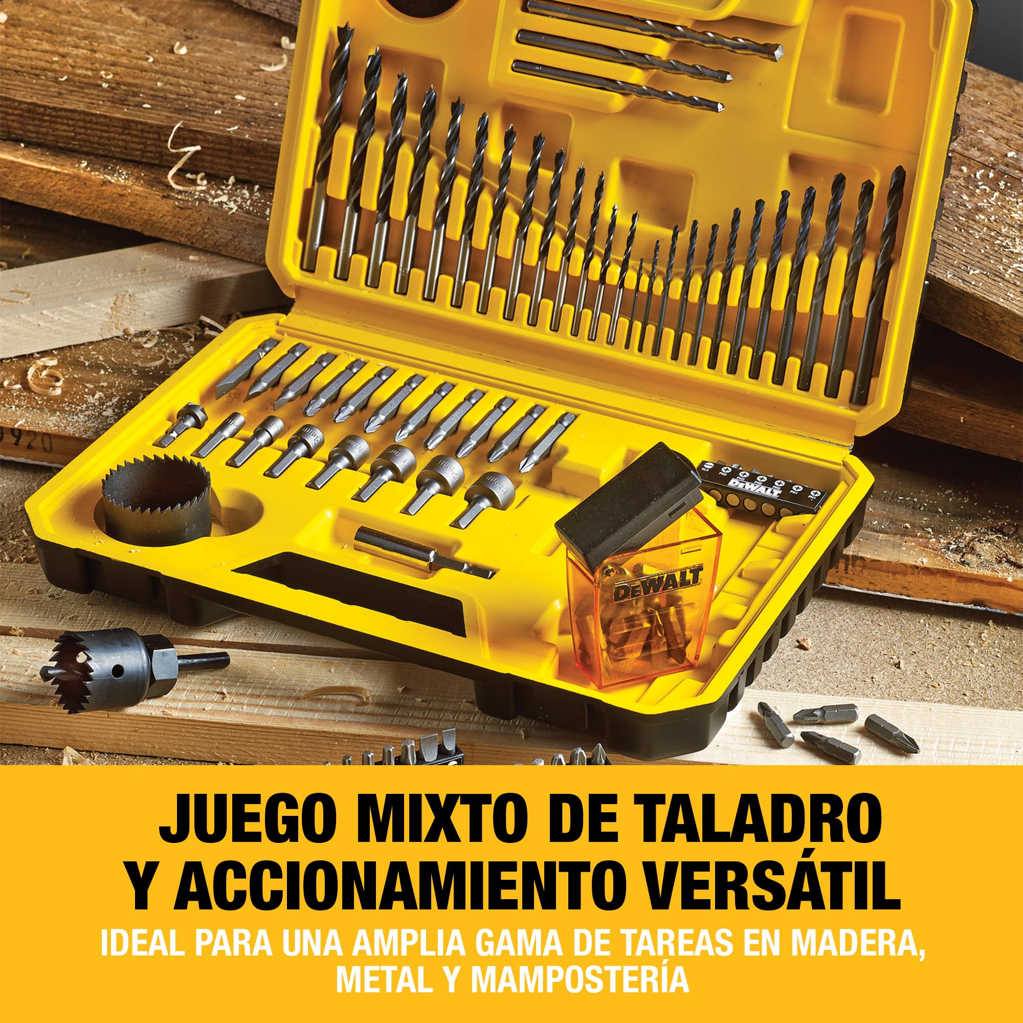 DEWALT - Juego de taladro mixto (100 piezas), DT71563-QZ