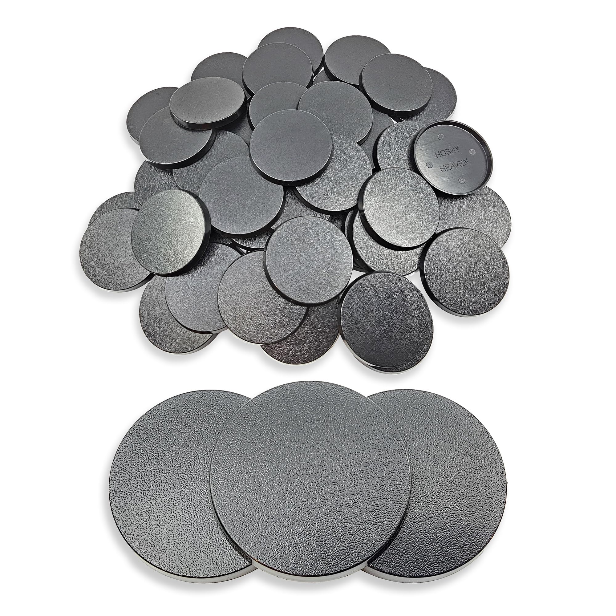 Hobby Heaven 50mm Round Plastic Wargaming Bases (50 pcs)
