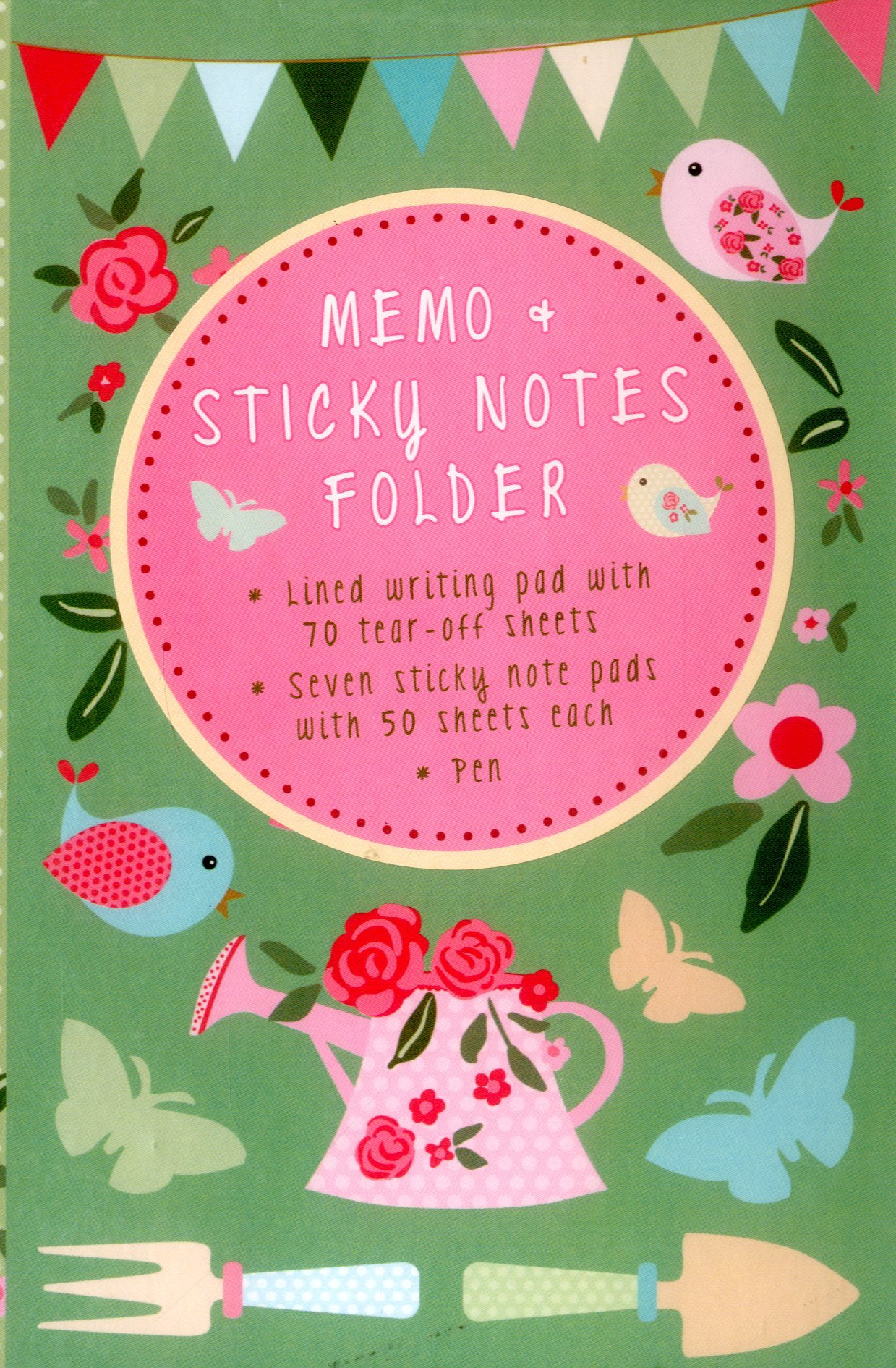 Memo and Sticky Notes Folder: Pretty Garden: Sm. Press**