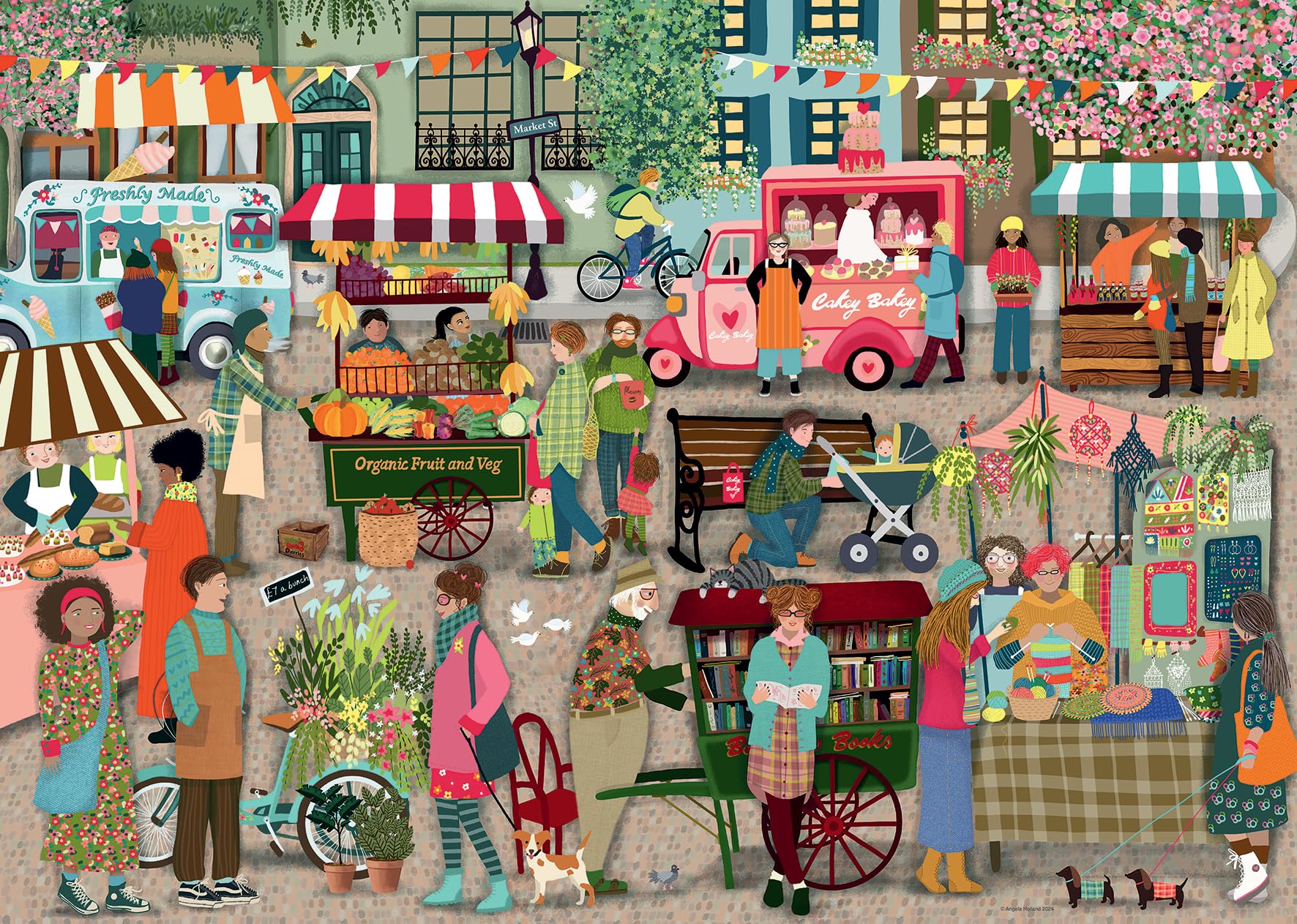 Ravensburger Street Market 1000 Piece Jigsaw Puzzles for Adults and Kids Age 12 Years Up, Multicolor