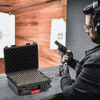 Vista 7 de 350 Round Ammo Locking Storage Case - Travel Safe/Mil Spec/Waterproof Ammo Box - for 9x19mm Parabellum/9mm Luger, 380ACP, 38 S&W, 356 TS&W,7.63mm