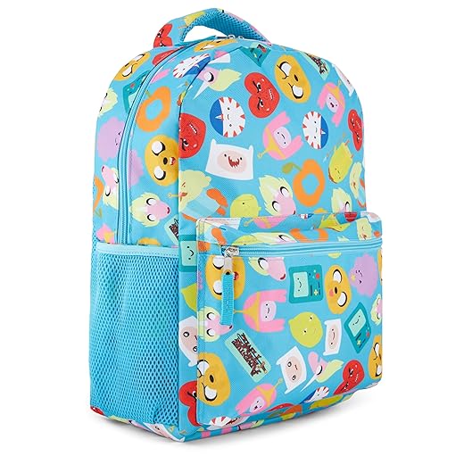 Adventure Time Cartoon Network Rucksack Classic Cartoon Rucksack Fin and Jake Allover Print - Hellblau, Hell, blau, Classic
