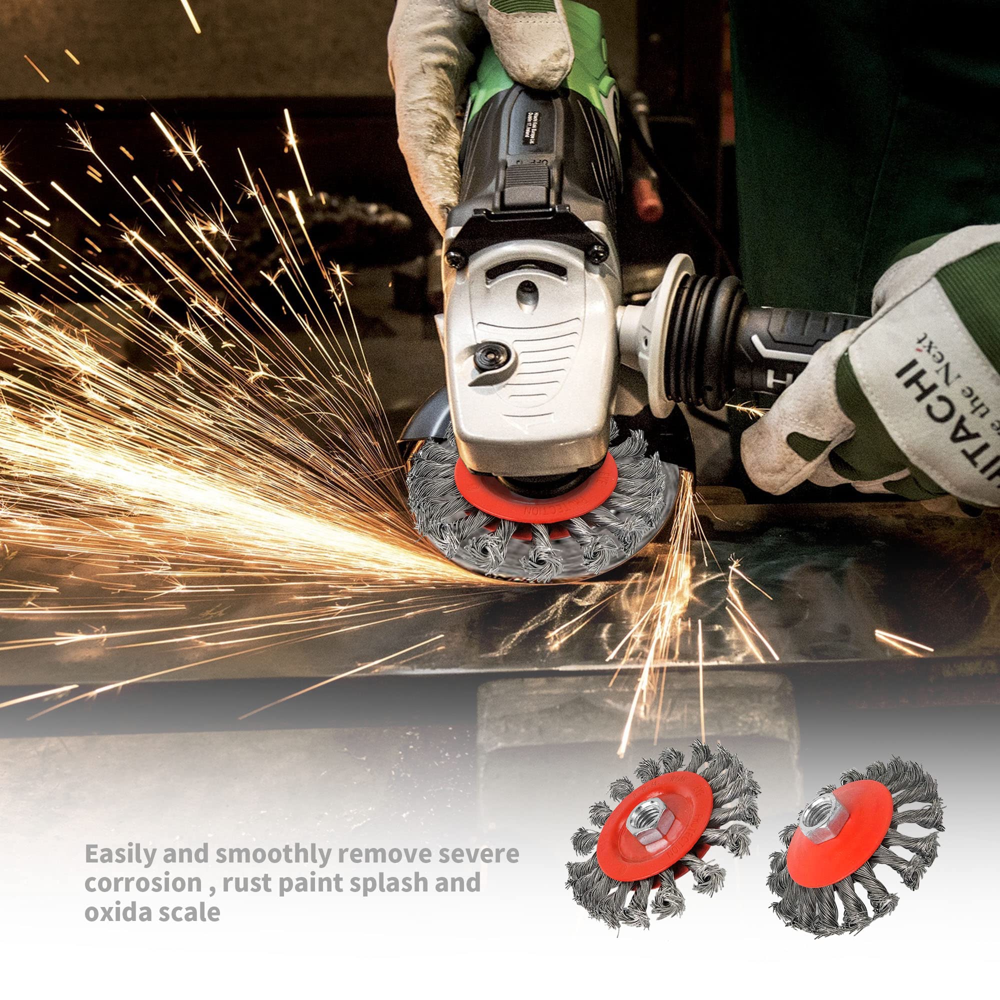 6 Pack Wire Wheel Brush For 4 12 Angle Grinder , 4 Curacao - View #7