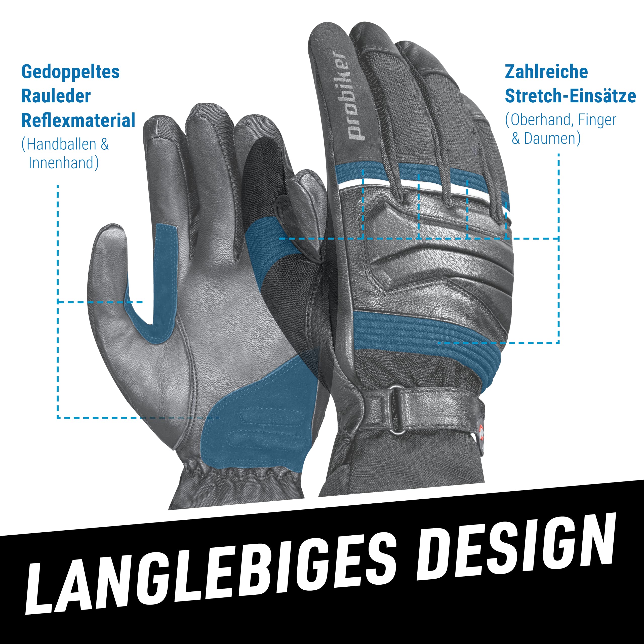 probiker prx 15 handschuhe Season III Motorradhandschuhe, Wasserdicht, Winddicht, Atmungsaktiv, Knöchelpolsterung, Weitenverstellbare Stulpe, Abriebfeste Oberhand, S Auto & Motorrad Mountain E-Bikes Farbe:Optic white Road Bikes for Sale